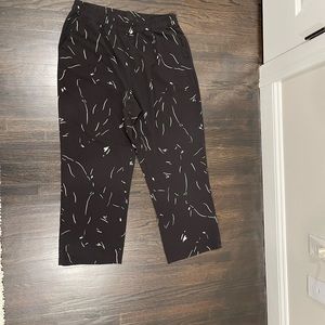 Black and white trouser - stretch band size XL